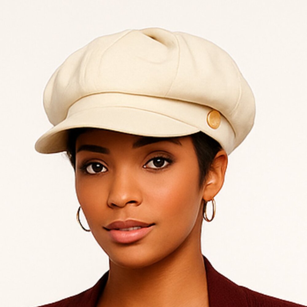 Elegant Women's Beret with Six-Petal Design